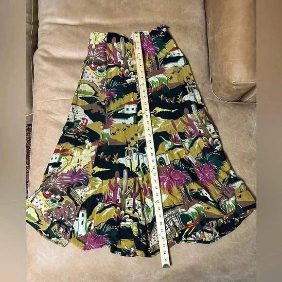 Vintage City Clothing Co Southwest Print Midi Skirt Size Small - Picture 3 of 12